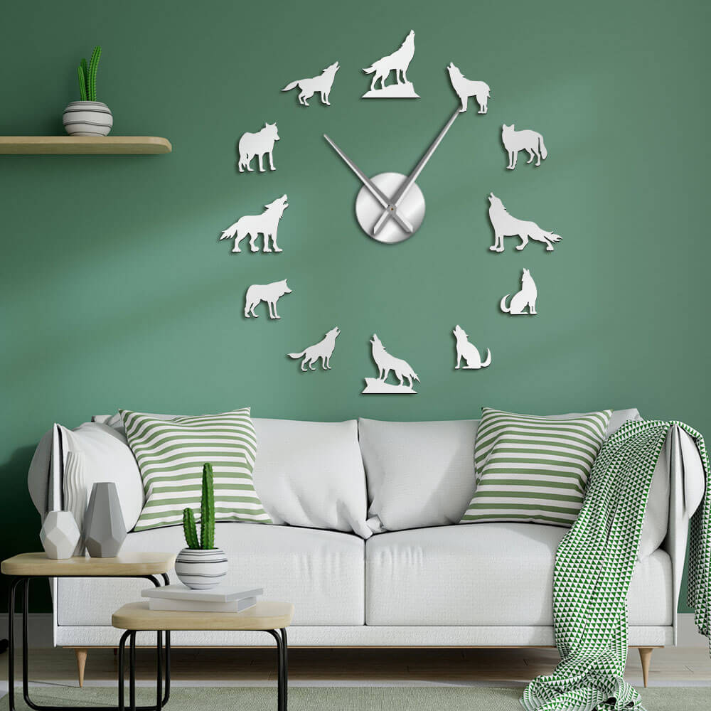 DIY Wall Clock  | Wolf | 19'' - 37'' | AWC018