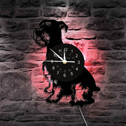 Dog Led Vinyl Record Wall Clock