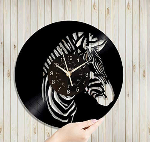 Zebra Led Vinyl Record Wall Clock