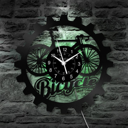 LED Vinyl Wall Clock | Bicycle | 12'' | 0258WPB