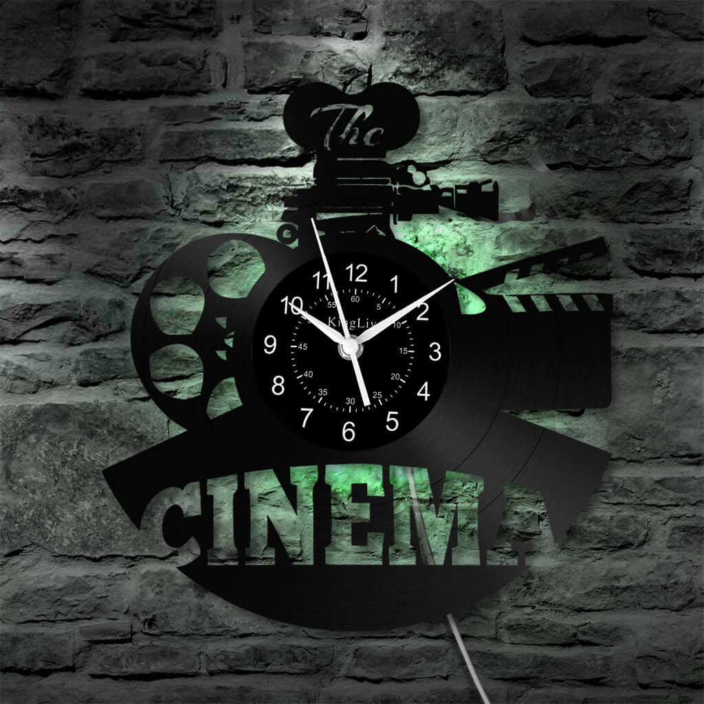 LED Vinyl Wall Clock | Cinema | 12'' | 0237WPB