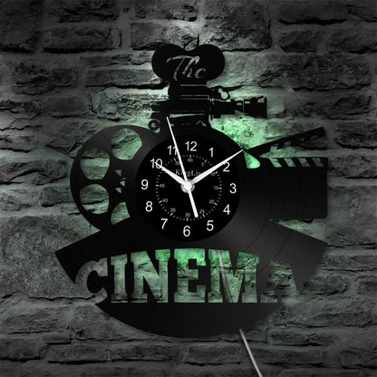 LED Vinyl Wall Clock | Cinema | 12'' | 0237WPB