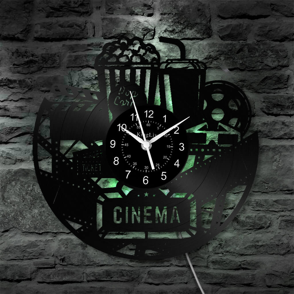 LED Vinyl Wall Clock | Cinema | 12'' | 0107WPB