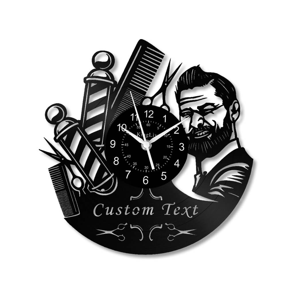 LED Vinyl Wall Clock | Nail Salon | Barber Shop | 12''