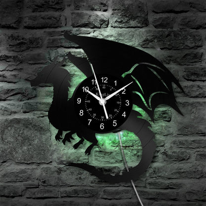 LED Vinyl Wall Clock | Dragon | 12''