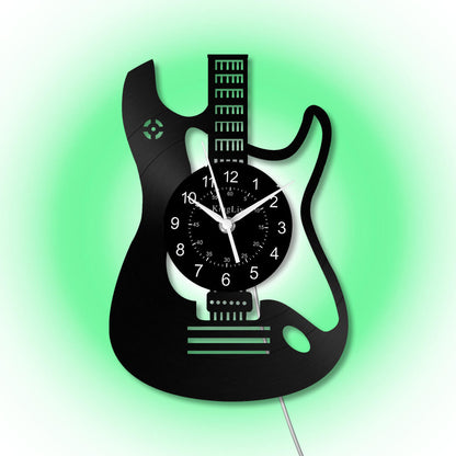 LED Vinyl Wall Clock | Guitar | 12'' | 0027WPB2