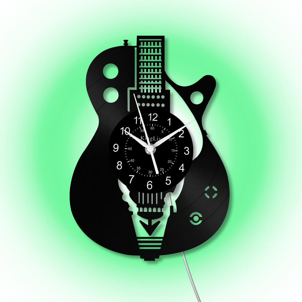 LED Vinyl Wall Clock | Guitar | 12'' | 0027WPB2