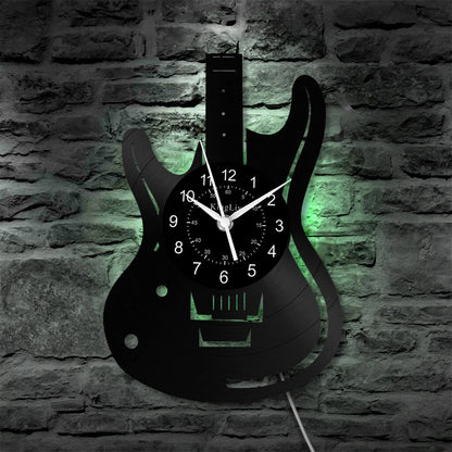 LED Vinyl Wall Clock | Guitar Custom | 12'' | 0264WPB
