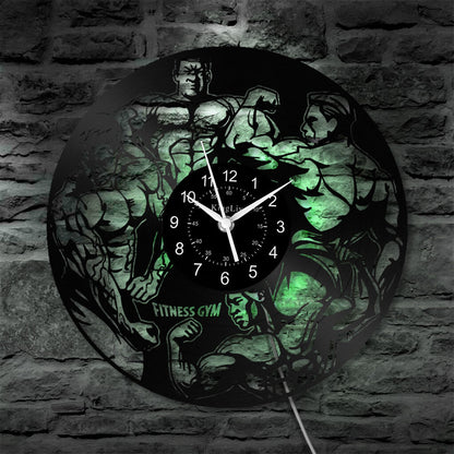 LED Vinyl Wall Clock | Gym | 12'' | 0292WPB