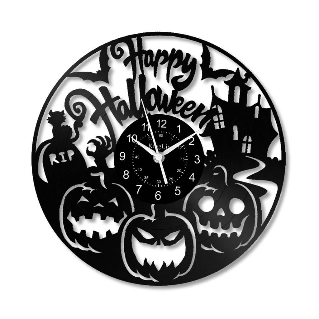 LED Vinyl Wall Clock | Halloween | 12''
