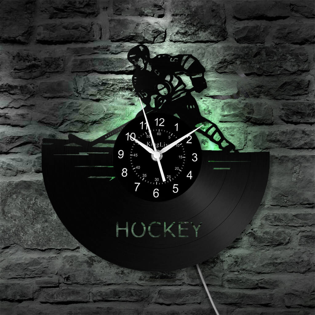 LED Vinyl Wall Clock | Hockey | 12''