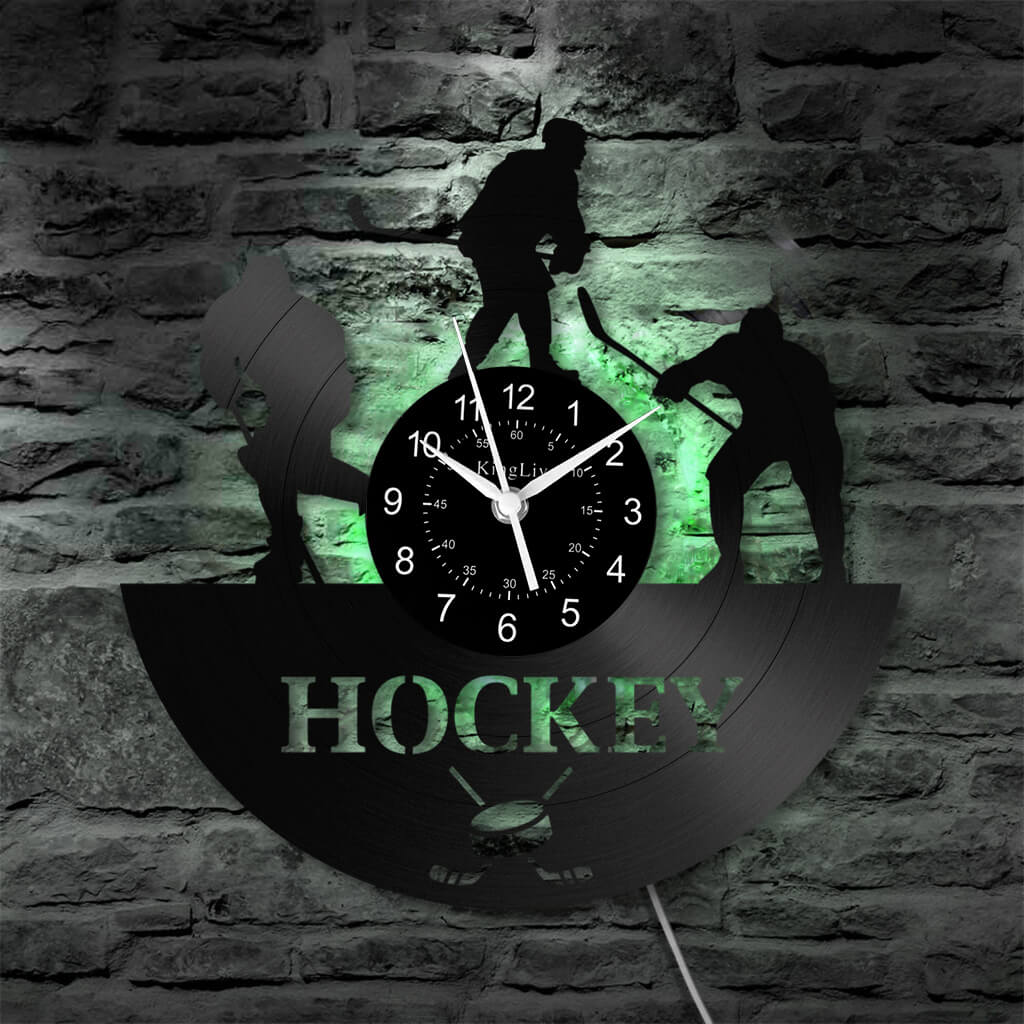 LED Vinyl Wall Clock | Hockey | 12''