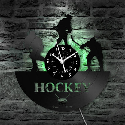 LED Vinyl Wall Clock | Hockey | 12''