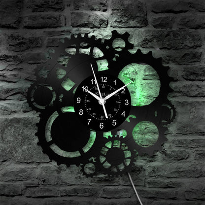 LED Vinyl Wall Clock | Steampunk | 12'' | 0022WPB