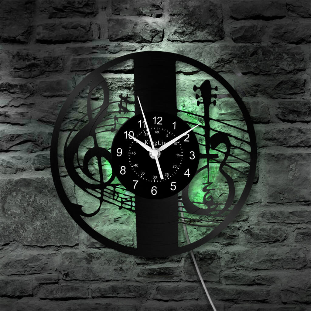 LED Vinyl Wall Clock | Violin Music | 12'' | 0291WPB