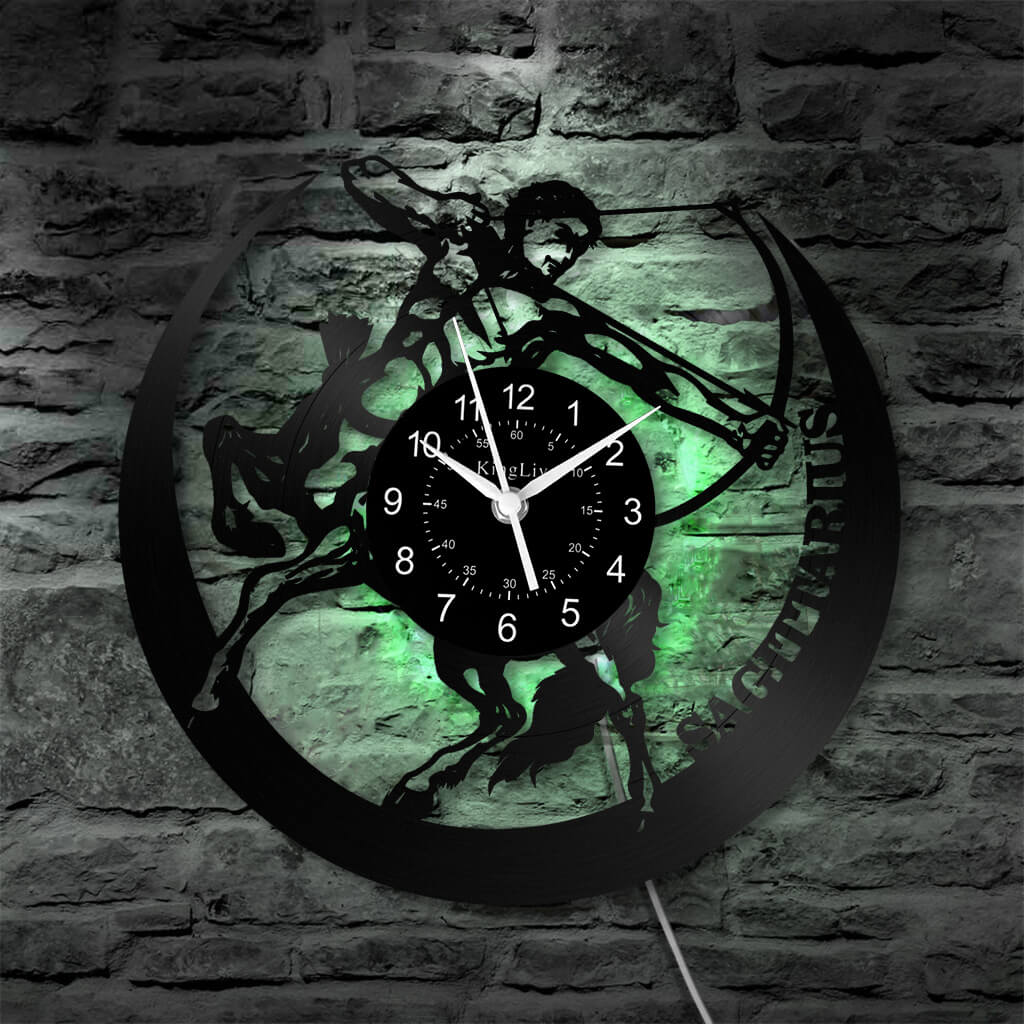 LED Vinyl Wall Clock | Sagittarius | 12'' | 0285WPB