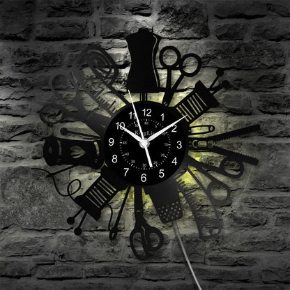 LED Vinyl Wall Clock | Sewing | 12'' | 0211WPB