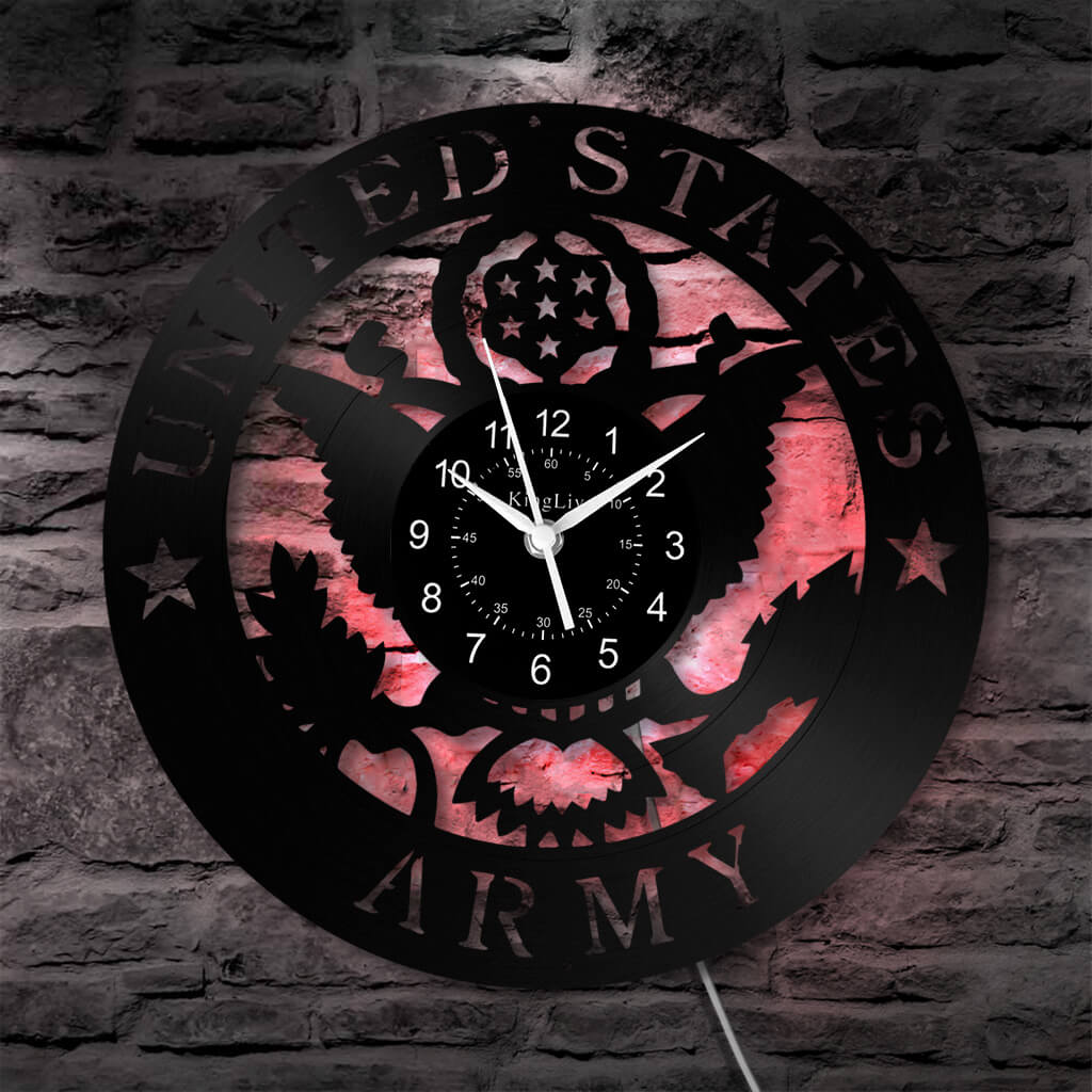 LED Vinyl Wall Clock |  United States Army | 12'' | 0276WPB