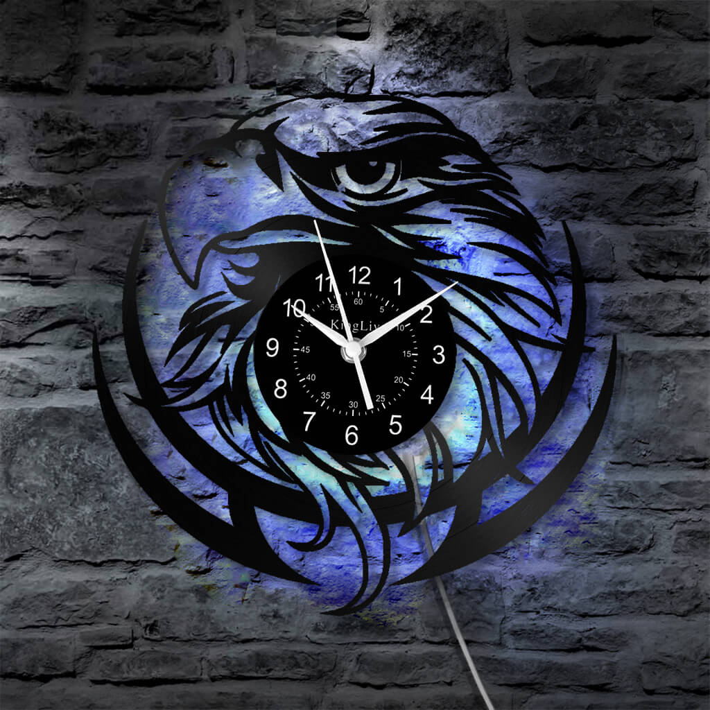 LED Vinyl Wall Clock | Eagle | 12''