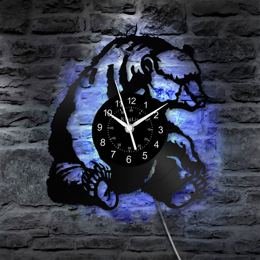 LED Vinyl Wall Clock | Bear | 12'' | 0294WPB