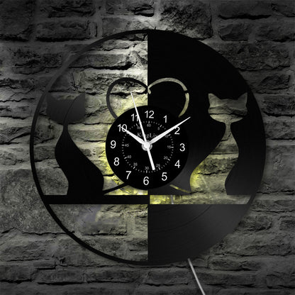 Vinyl Wall Clock | Cat | 12''