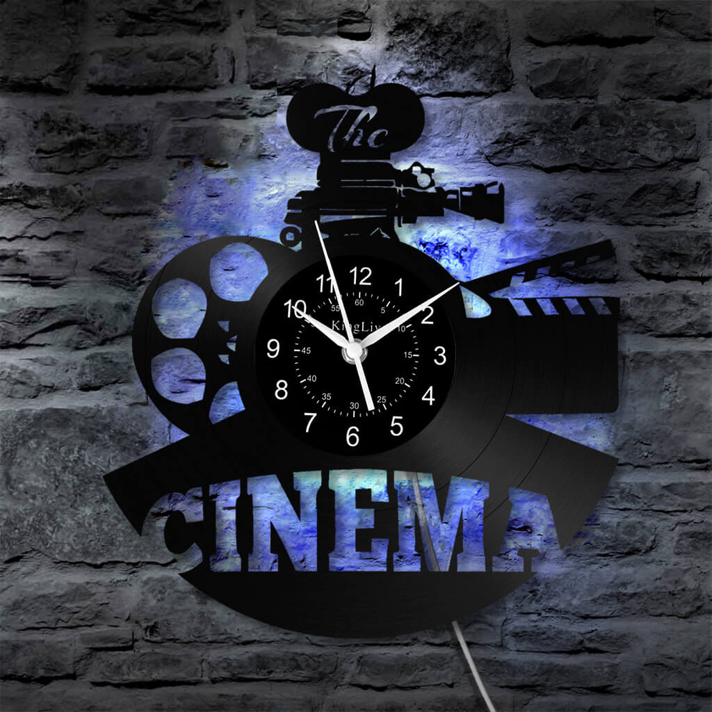 LED Vinyl Wall Clock | Cinema | 12'' | 0237WPB