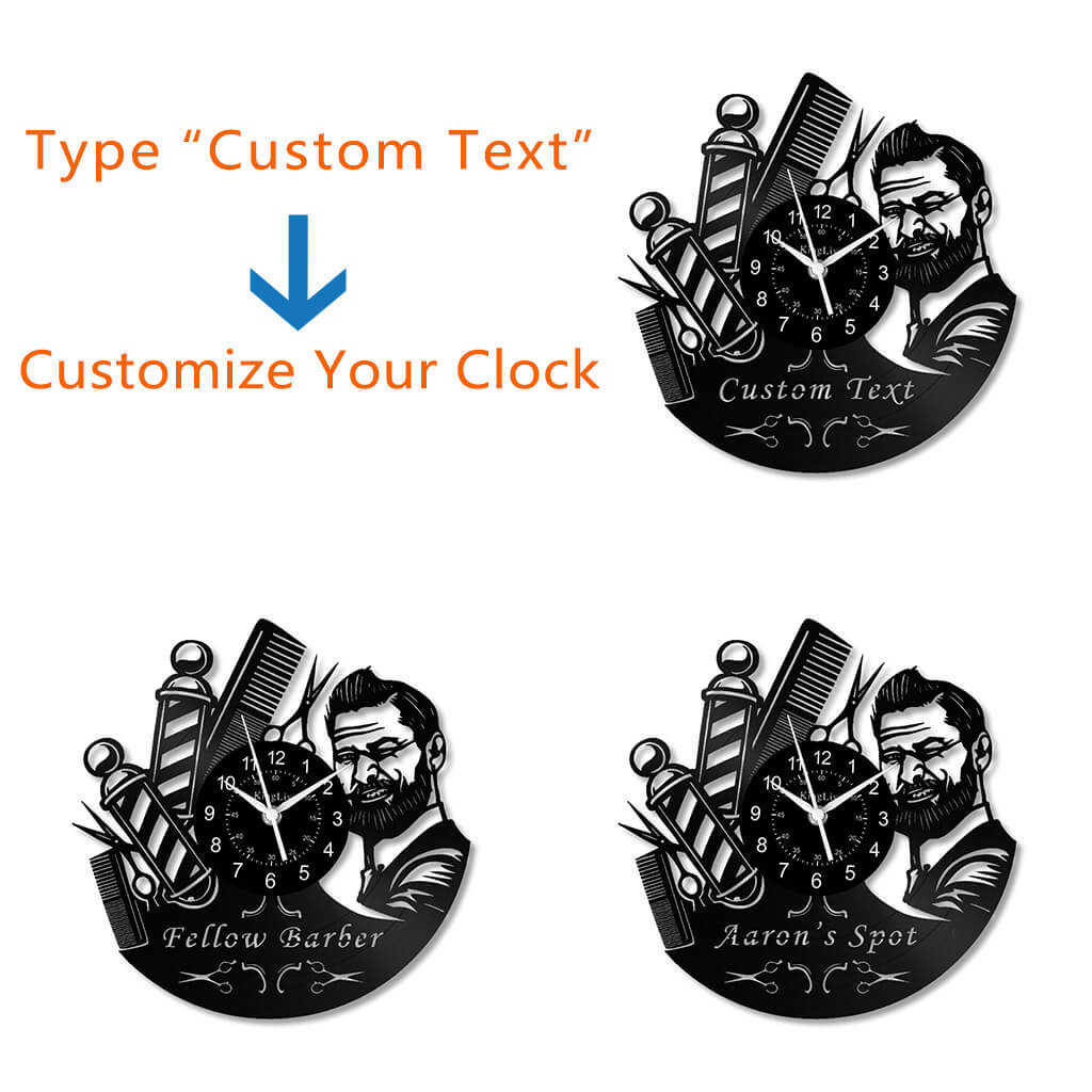 LED Vinyl Wall Clock | Nail Salon | Barber Shop | 12''