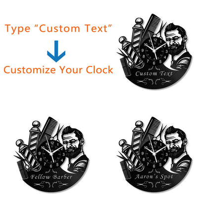 LED Vinyl Wall Clock | Nail Salon | Barber Shop | 12''