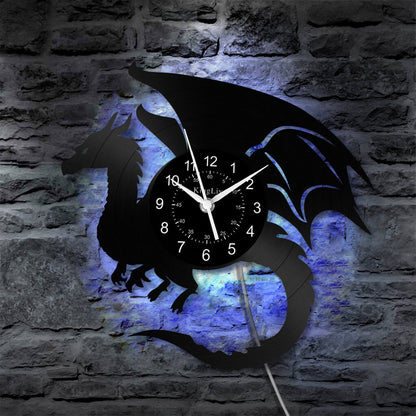 LED Vinyl Wall Clock | Dragon | 12''