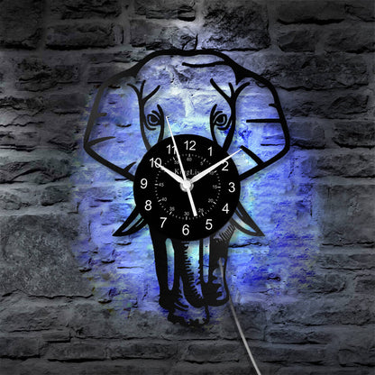 LED Vinyl Wall Clock | Elephant | 12''