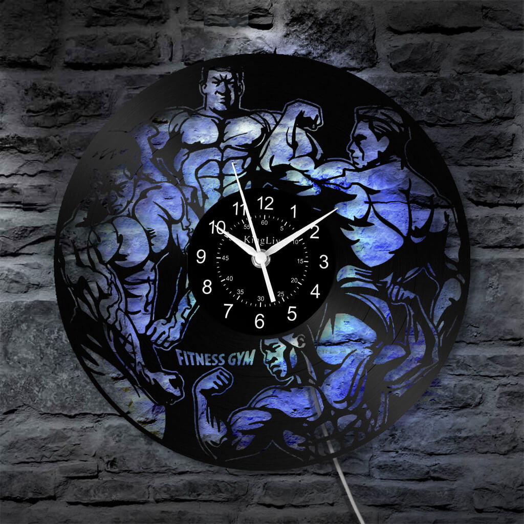 LED Vinyl Wall Clock | Gym | 12'' | 0292WPB