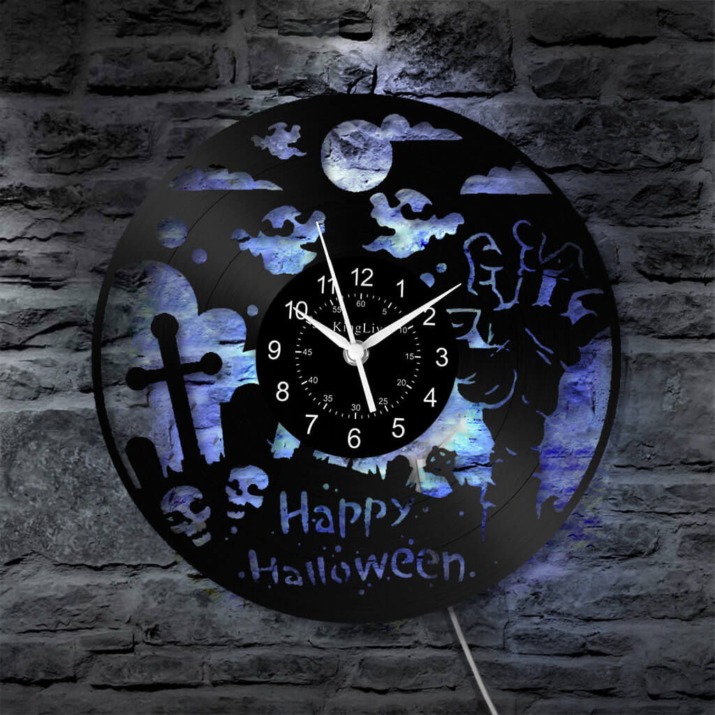 LED Vinyl Wall Clock | Halloween | 12''