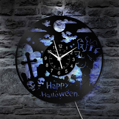 LED Vinyl Wall Clock | Halloween | 12''