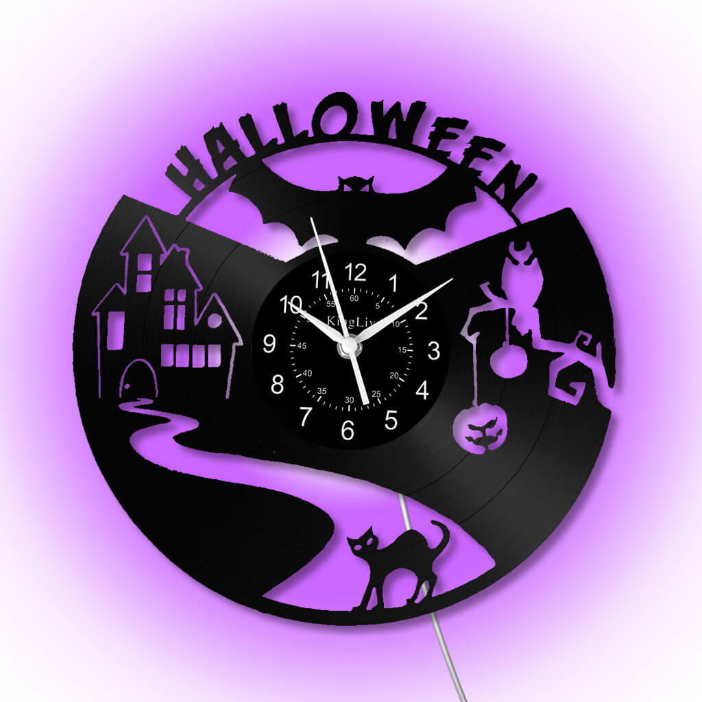 LED Vinyl Wall Clock | Halloween | 12''