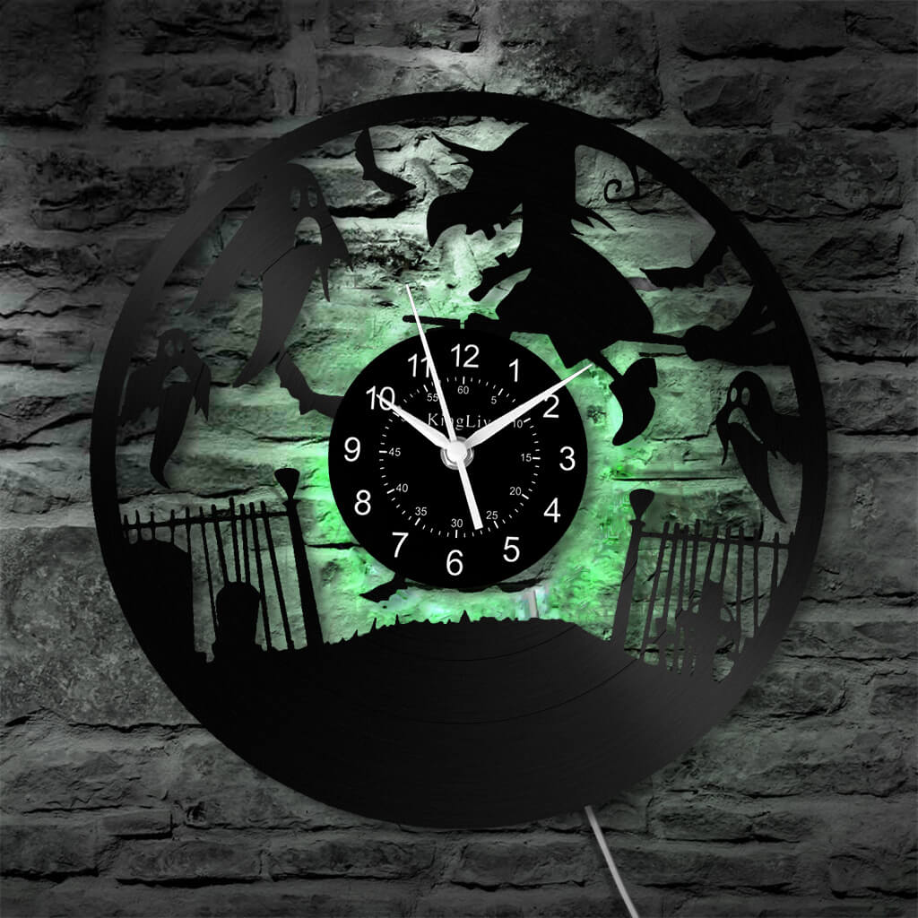 LED Vinyl Wall Clock | Halloween | 12''