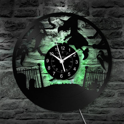 LED Vinyl Wall Clock | Halloween | 12''