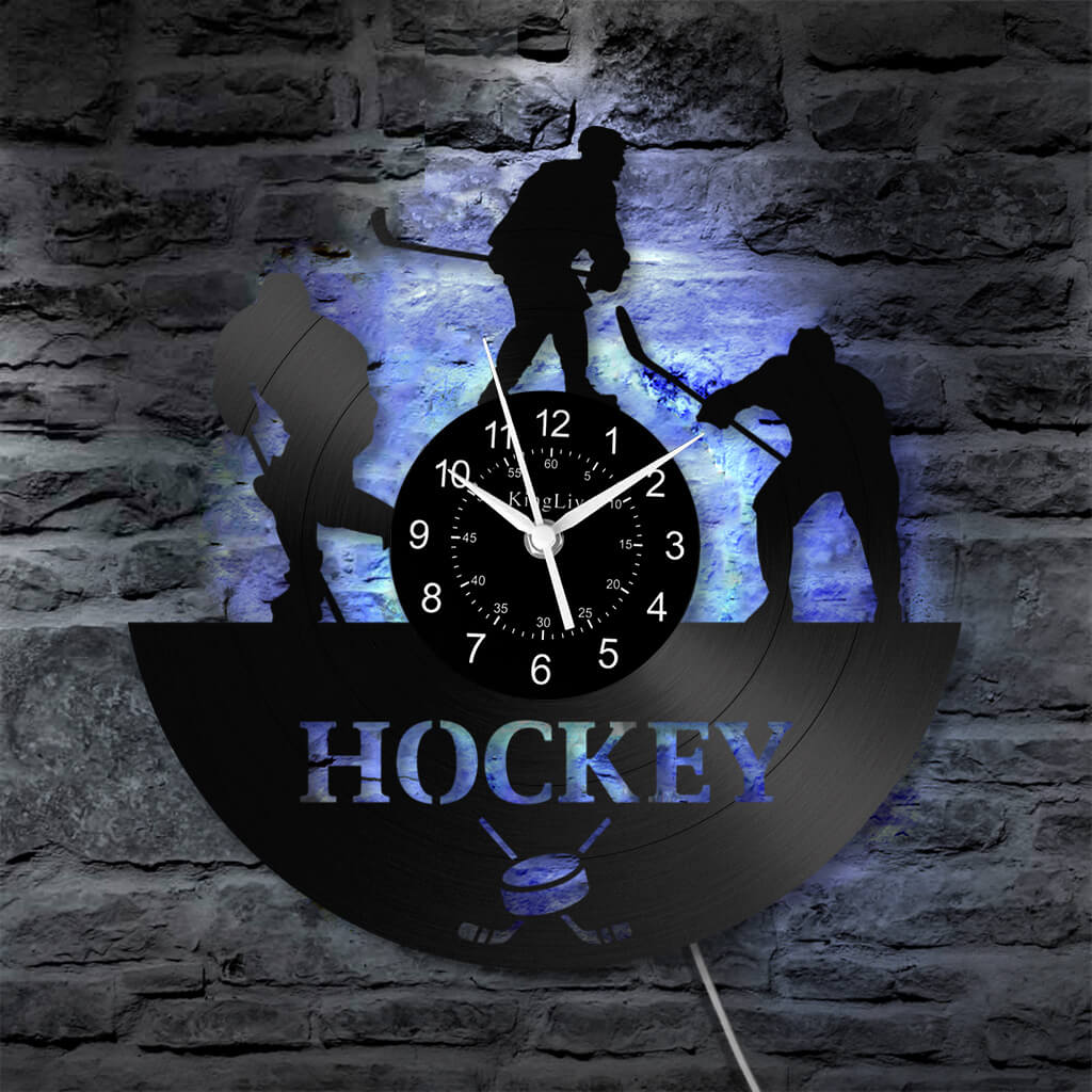 LED Vinyl Wall Clock | Hockey | 12''