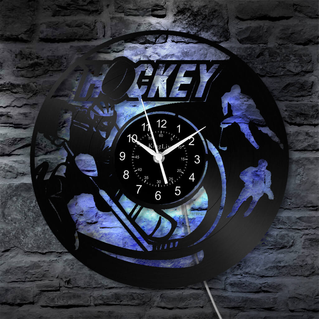 LED Vinyl Wall Clock | Hockey | 12''