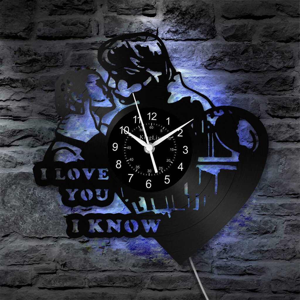 LED Vinyl Wall Clock | I Love You | 12'' | 0218WPB