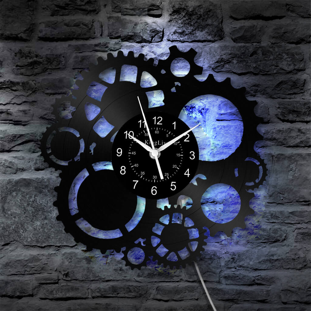 LED Vinyl Wall Clock | Steampunk | 12'' | 0022WPB