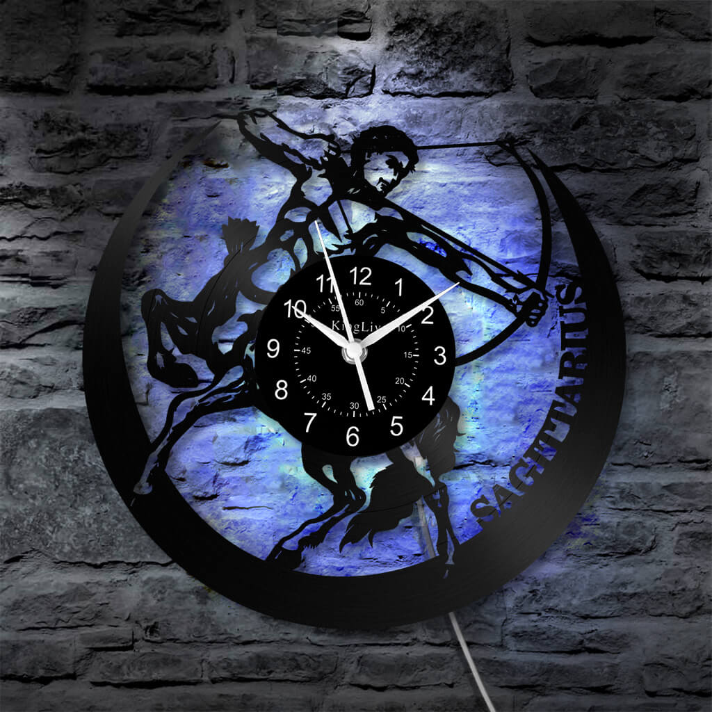 LED Vinyl Wall Clock | Sagittarius | 12'' | 0285WPB