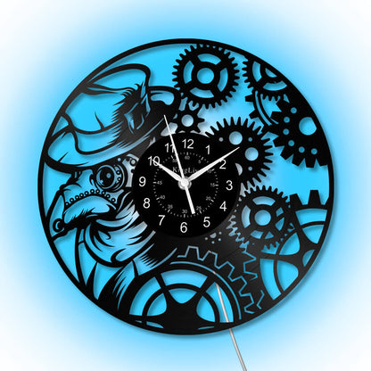 LED Vinyl Wall Clock | Steampunk | 12'' | 0303WPB