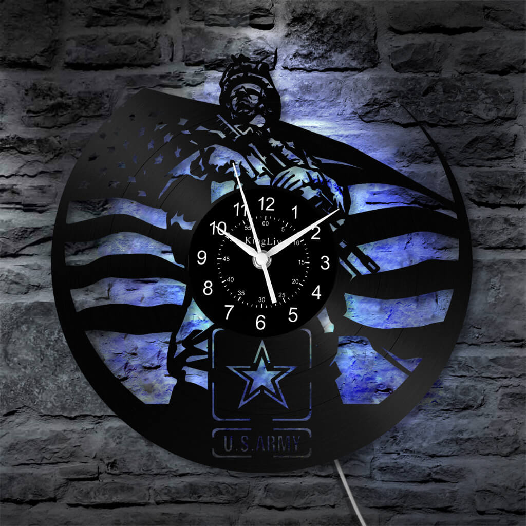 LED Vinyl Wall Clock | US Army | 12'' | 0274WPB