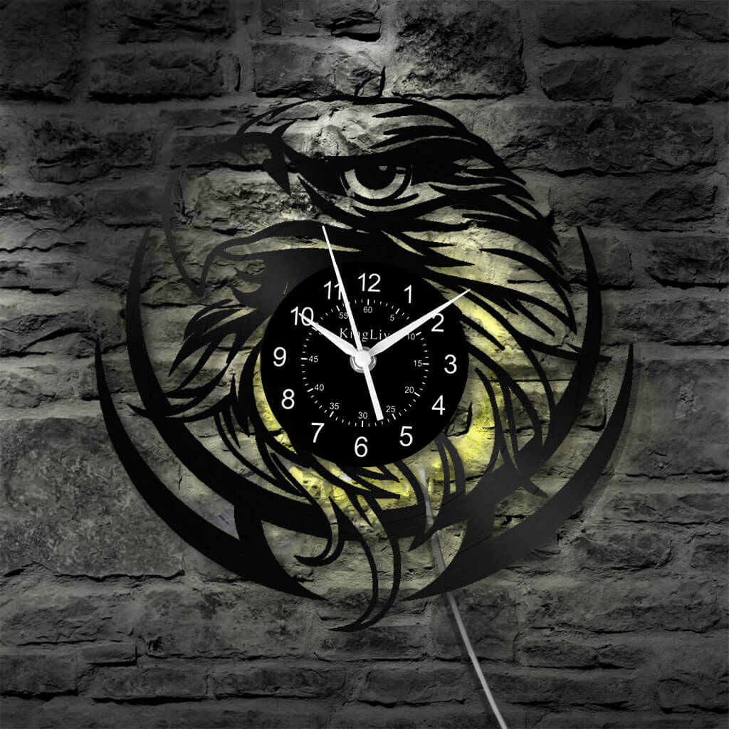 LED Vinyl Wall Clock | Eagle | 12''