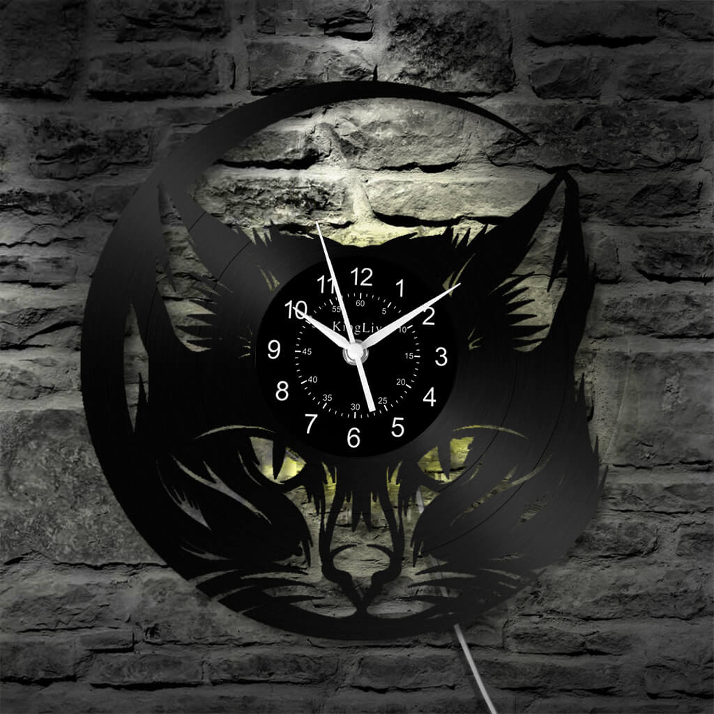 Vinyl Wall Clock | Cat | 12''