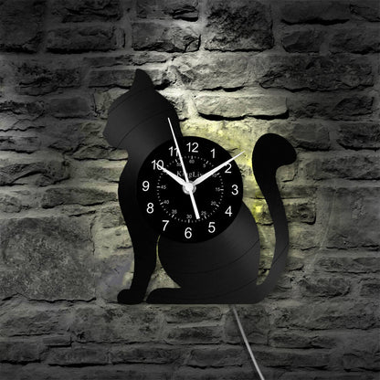 Vinyl Wall Clock | Cat | 12''