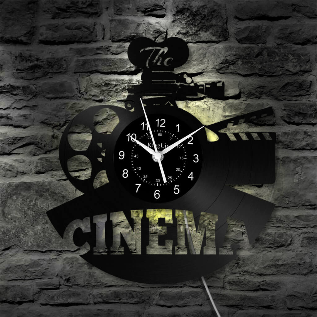 LED Vinyl Wall Clock | Cinema | 12'' | 0237WPB