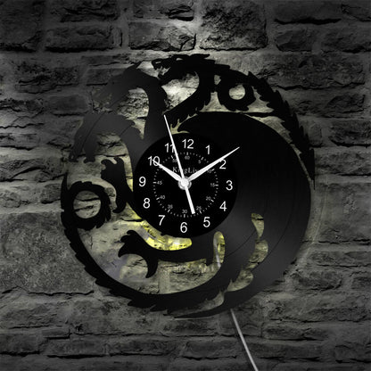 LED Vinyl Wall Clock | Dragon | 12''
