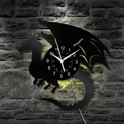 LED Vinyl Wall Clock | Dragon | 12''