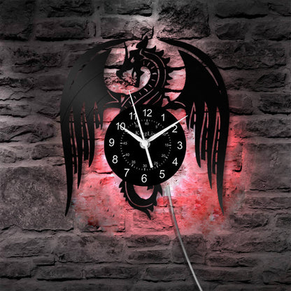 LED Vinyl Wall Clock | Dragon | 12''